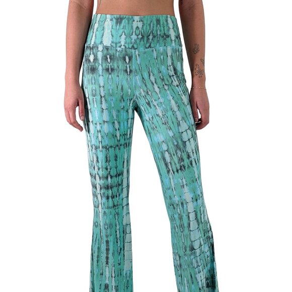 Happy Bohemians Tiered Tie-Dyed Rock Star pant Wide Leg Pants MINT M/L NWOT - Picture 4 of 12